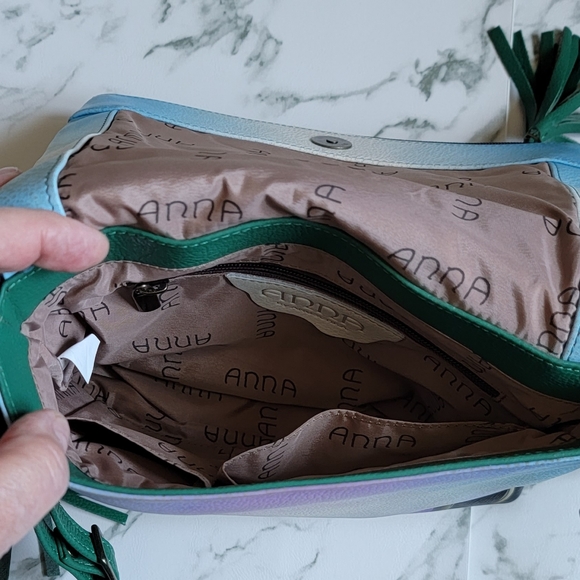 Anuschka hand painted leather boho crossbody bag - Picture 6 of 9